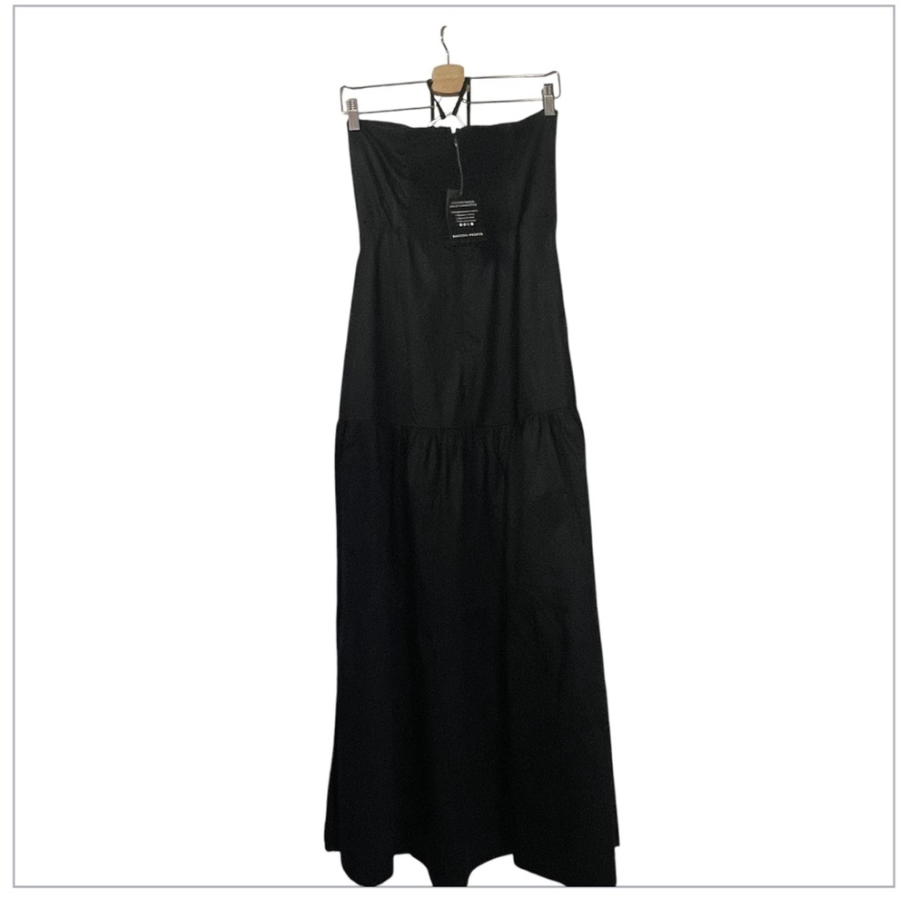 Boston Proper Halter Tiered Poplin‎ Maxi Dress Size 8 - Picture 2 of 8